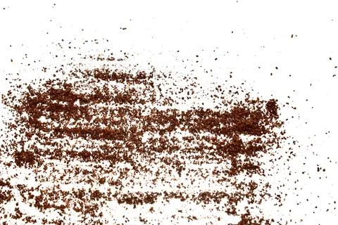 Ground black coffee. Stock Photos