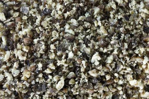 Ground black pepper close-up. Macro shooting photo. Stock Photos