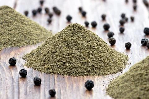 Ground black pepper  Stock Photos