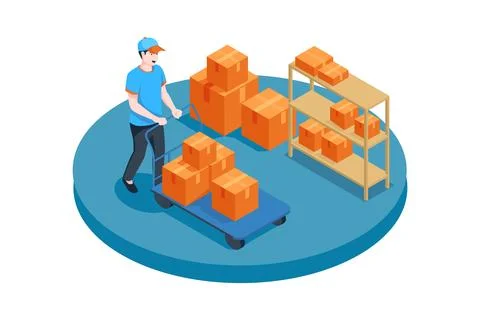 Ground Cargo Illustrazione stock