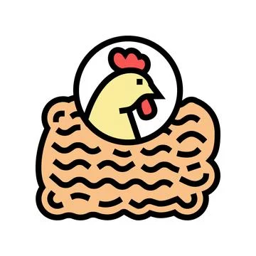 Ground chicken color icon vector illustration Stock Illustration