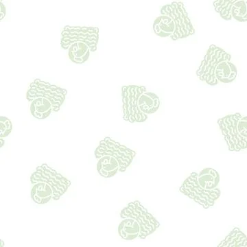 Ground chicken glyph seamless pattern Illustrazione stock