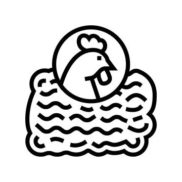Ground chicken line icon vector illustration Illustrazione stock