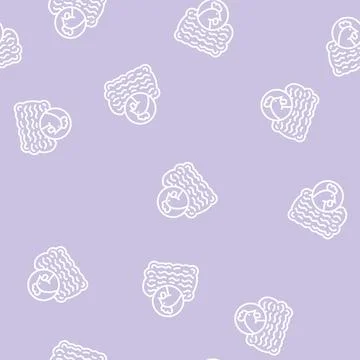 Ground chicken line seamless pattern 스톡 일러스트