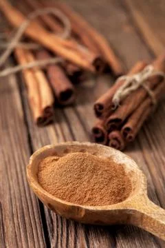 Ground cinnamon Stock Photos