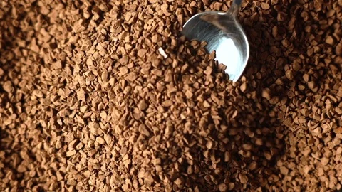 Ground coffee close-up, spoon Stock Footage 72251946
