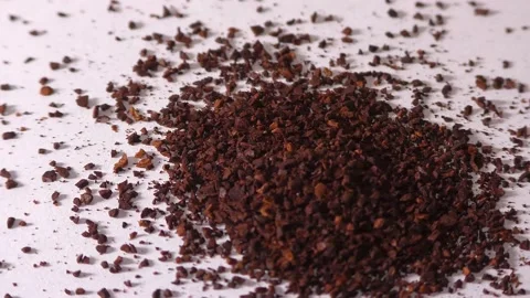 Ground coffee, coffee maker making coffee Stock Footage 164185856