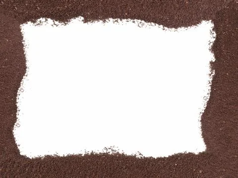 Ground coffee frame Stock Photos