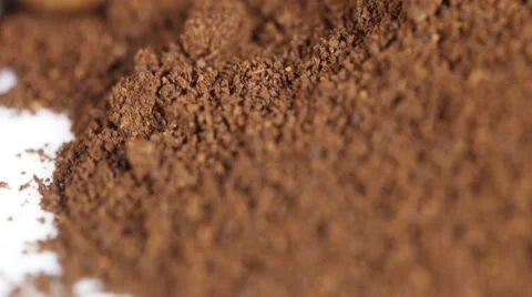 Ground coffee grains Stock-Footage 48088131