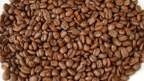 Ground coffee on a plate. Stock Footage 328592306