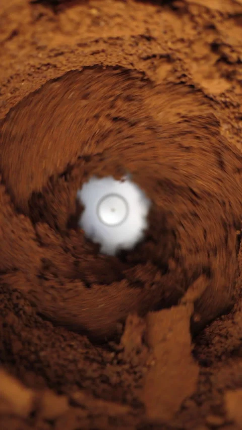 Ground Coffee Powder in Rotating Motion. Stock Footage 345033152