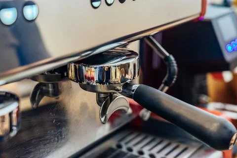 Ground coffee for preparing coffee machine Stock Photos