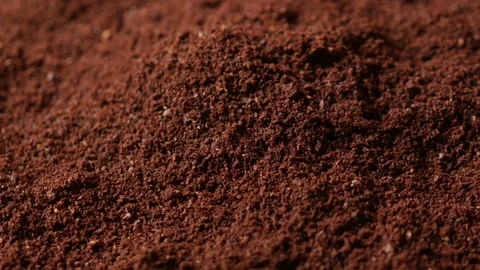 Ground Coffee Rotates Stock Footage 133121832