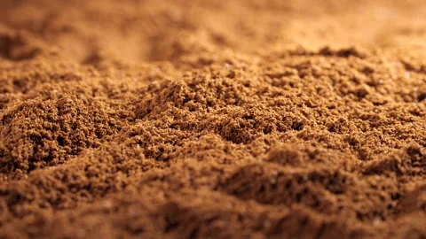 Ground coffee texture. Background of Arabica Natural Bean Kaffee. Pour hot water 스톡 동영상 256507066