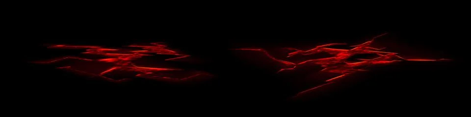 Ground crack with lava effect Stock Illustration