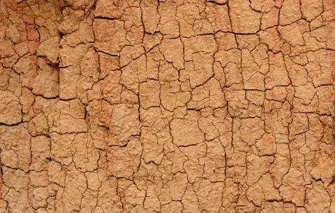The ground with cracks, top view for the background. Concept of Graphic desig Stock Photos