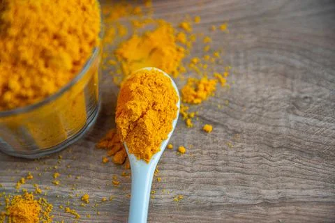 Ground culinary condiment made from saffron (Crocus sativus) Stock Photos