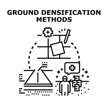 Ground densification methods improving soil stability イラスト素材