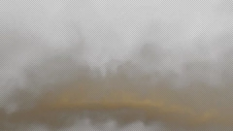 Ground dust smoke blowing on alpha background Stock Footage 237613580