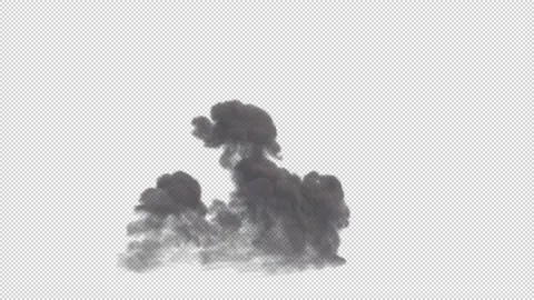 Ground Explosion on Alpha Stock Footage 216849020