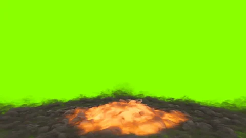 Ground fire and smoke Stock Footage 304284201