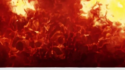 Ground fire explosion on transparent background Stock Footage 321631195