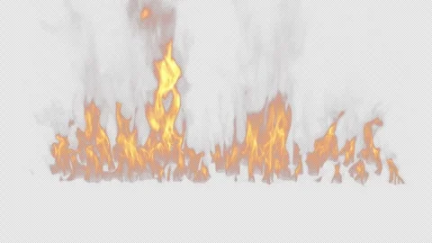 Ground Fire Flame Loop with Alpha Background Vidéo 293090320