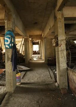 A ground floor of an under construction building and apartment Stock Photos