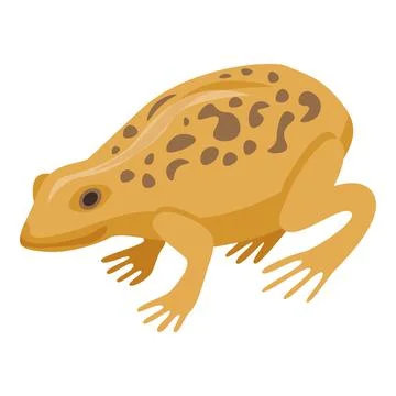 Ground frog icon, isometric style Stock Illustration