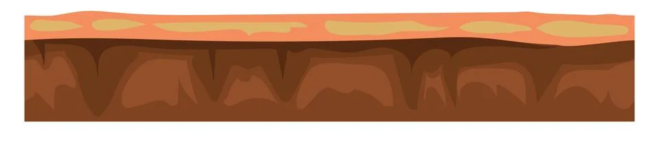Ground game pattern. Soil background cartoon template Stock Illustration