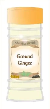 Ground ginger Stock Illustration
