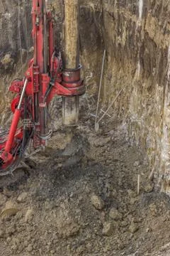 Ground hole drilling machine 2 Stock Photos