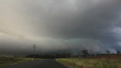 Ground Hugging Cloud Supercell Stock Footage 60837319