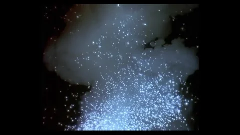 Ground Impact Fire Blast and Sparks Compositing Element On Black Screen Stock Footage 335384420