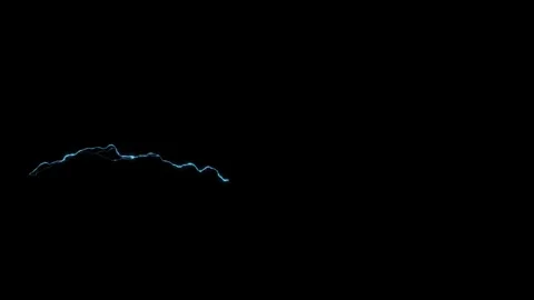 Ground Impact Tactical Lightning Bolt Compositing Element Against Black Stock Footage 337776923
