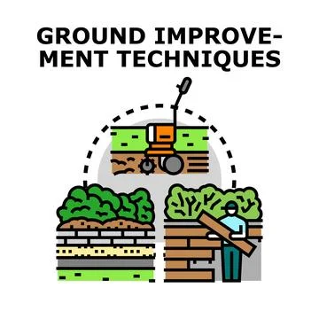Ground improvement techniques for construction and engineering projects Illustrazione stock