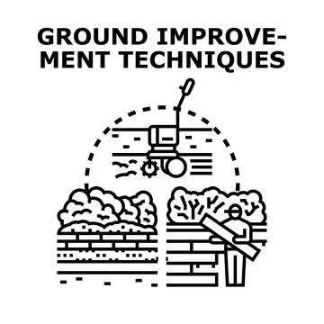 Ground improvement techniques for construction and engineering projects 스톡 일러스트
