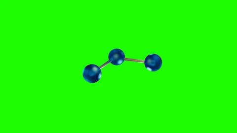 Ground Level Ozone Molecule over Green0 Ilustração Stock