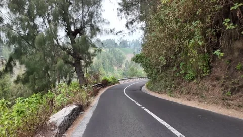 Ground Level POV Drive Through Sukapura Bromo Video stock 345195585