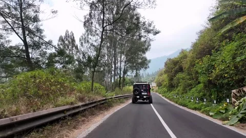 Ground Level POV Drive Through Sukapura Bromo Video stock 345195698
