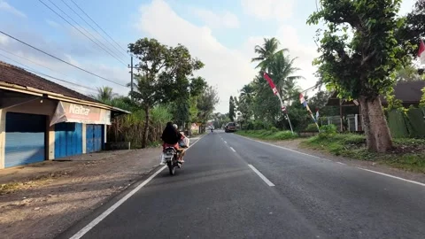 Ground Level POV Through Kepanjen Town Street Stock Footage 345147218