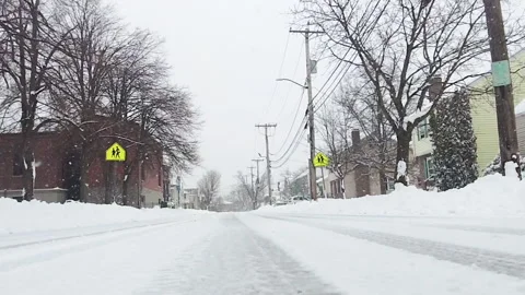 GROUND LEVEL SNOW DOLLY Stock Footage 187732961