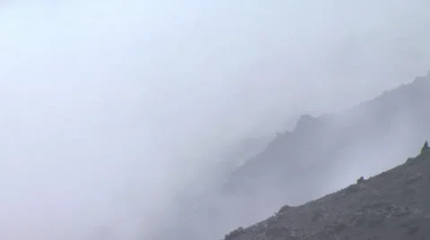 Ground Level View of Hot Molten Lava With A Lot of Smoke 스톡 동영상 19285079