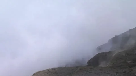 Ground Level View of Hot Molten Lava With A Lot of Smoke 2 Video stock 19285158