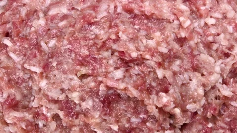 Ground Meat and Rice Mixture for Cabbage Rolls Preparation. Vidéo 278219269