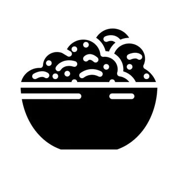 Ground meat glyph icon vector illustration 스톡 일러스트