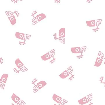 Ground meat glyph vector seamless pattern Stock Illustration