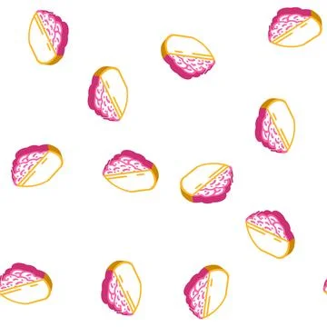 Ground meat isometric icon seamless pattern Stock Illustration