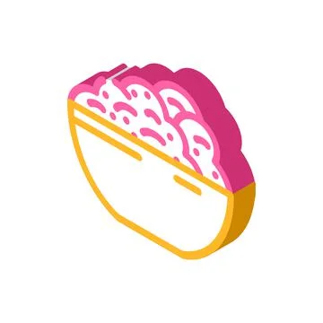 Ground meat isometric icon vector illustration Illustrazione stock