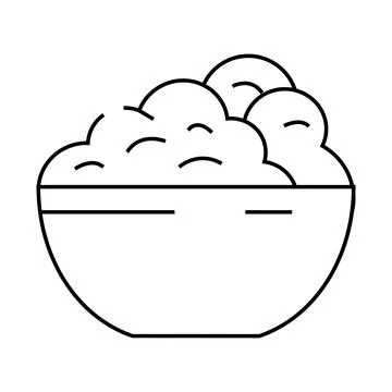 Ground meat line icon vector illustration Stock Illustration